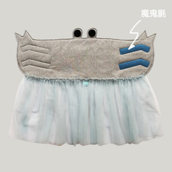 CLARECHEN 防涼肚圍_螃蟹 (L) 3-6歲灰色_baby blue 紗裙_限量色 第3張的照片
