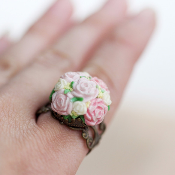 袖珍捧花戒指 Miniature Bouquet Ring 第4張的照片