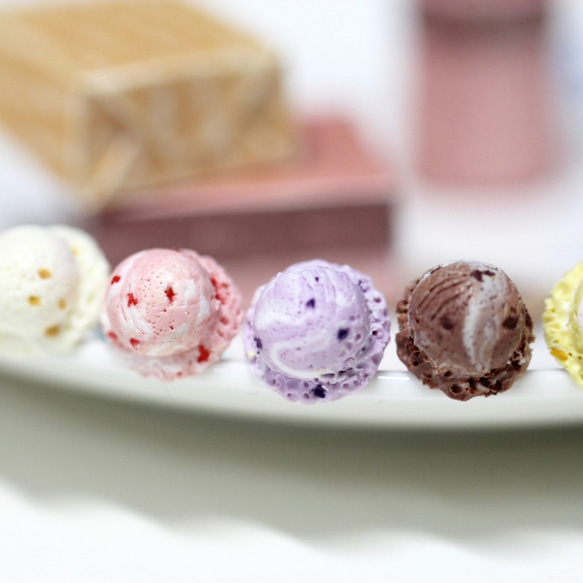 袖珍清涼冰淇淋耳環套組 Miniature Ice Cream Earring Set 第4張的照片