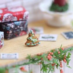 袖珍聖誕甜點耳環 Miniature Christmas Dessert Earring 貼耳式 第3張的照片