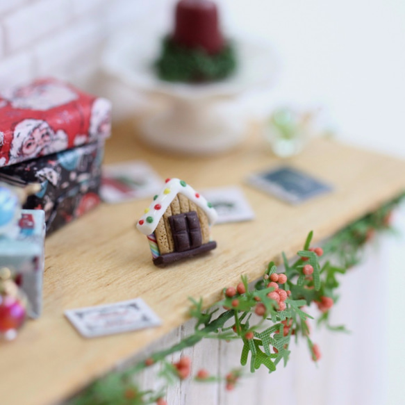 袖珍聖誕甜點耳環 Miniature Christmas Dessert Earring 貼耳式 第5張的照片