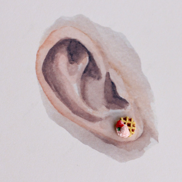 草莓季袖珍耳環套組 Strawberry season miniature earring 第9張的照片