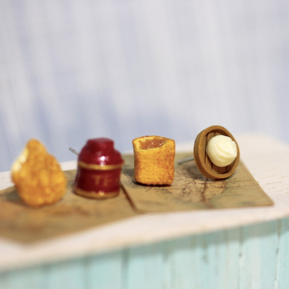 袖珍台灣點心貼耳耳環 Miniature Taiwan Dessert Earring 第4張的照片