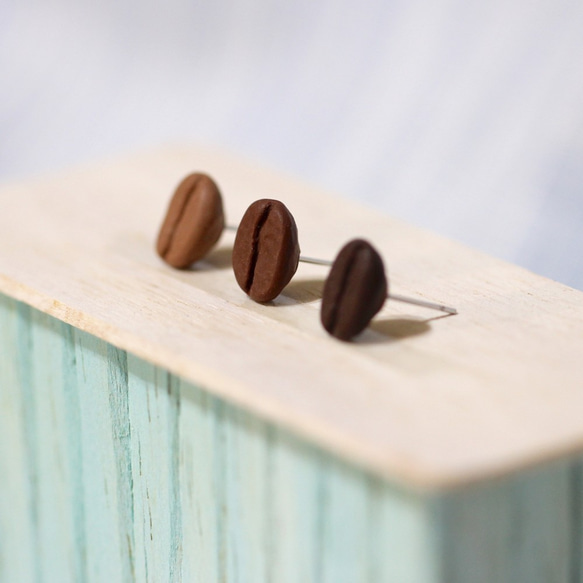 咖啡豆耳環套組 Coffee beans Earring Set 第2張的照片