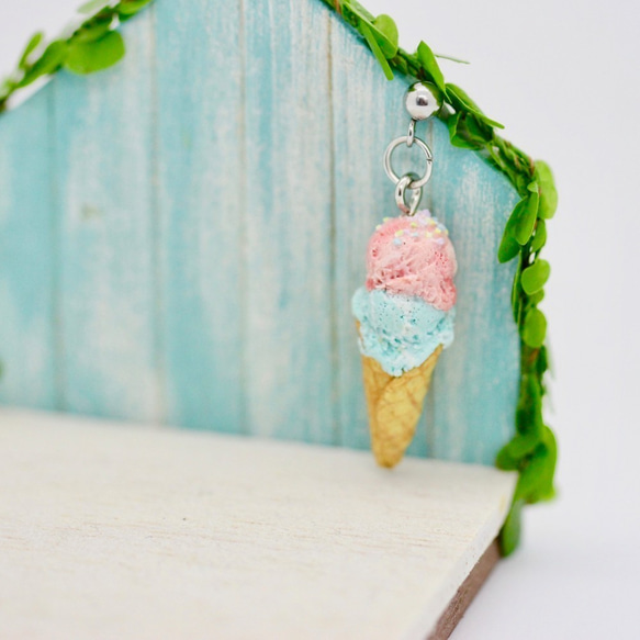 袖珍清涼夏日冰品耳環套組 Miniature Ice Cream earring冰淇淋芒果冰 第2張的照片
