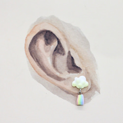 天氣多變化耳環 Miniature Weather Cloud Earring 雲朵彩虹雪花 第6張的照片