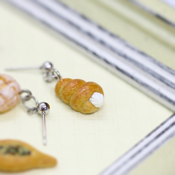 麵包嘉年華袖珍耳環-套組 Miniature Bread Carnival Earring Set 第3張的照片