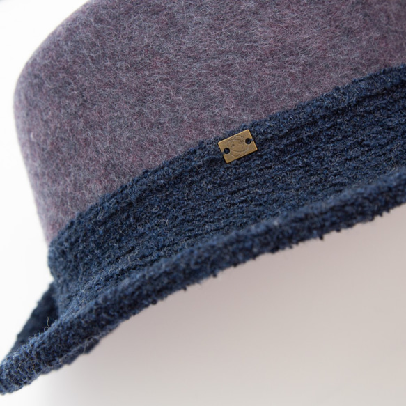 拋光羊毛 x 羊毛珠皮布列塔尼帽 (20AWN-021R) 第6張的照片