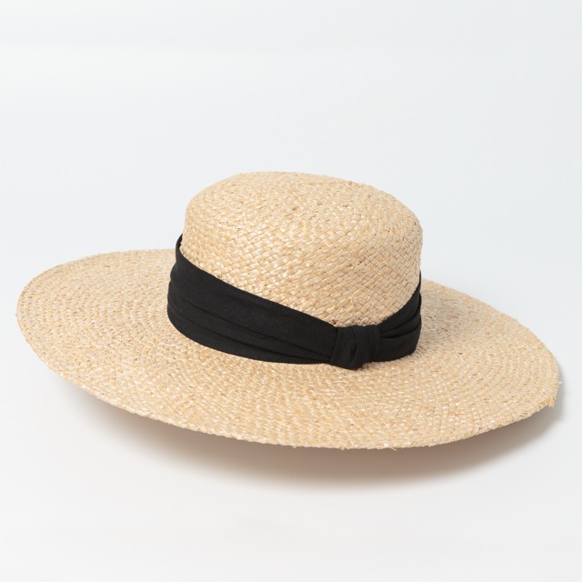 ストロー　ワイドブリムハット　ブラック　20SSS-018_BLK1