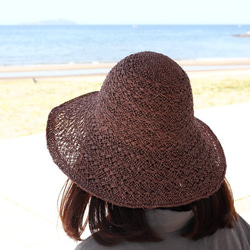 Gala Abaca 軟盤帽 棕色 21SSS-009 第2張的照片