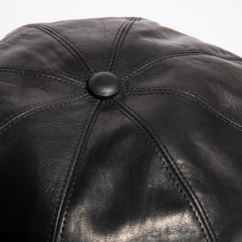 カウ レザー ビッグ シルエット キャスケット 帽子 メンズ COW