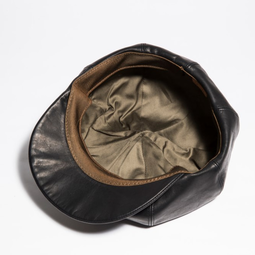 カウ レザー ビッグ シルエット キャスケット 帽子 メンズ COW LEATHER