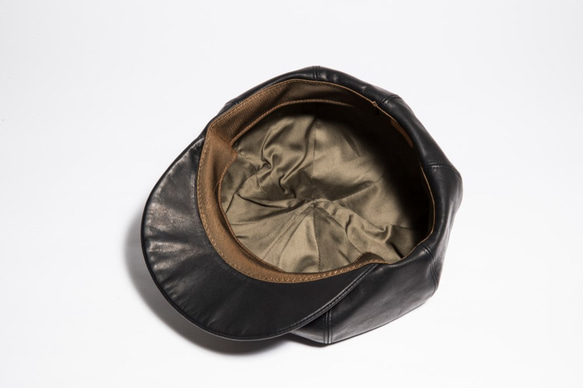 カウ レザー ビッグ シルエット キャスケット 帽子 メンズ COW LEATHER CASKET(16AWS-005) 5枚目の画像