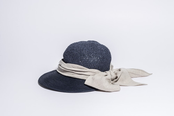 天然折疊媽媽帽草帽 (17SSN-006) 第3張的照片