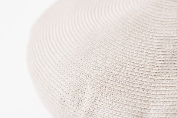 非常受歡迎！柔軟輕盈的亞麻貝雷帽女士#white (17SSN-011) 第3張的照片