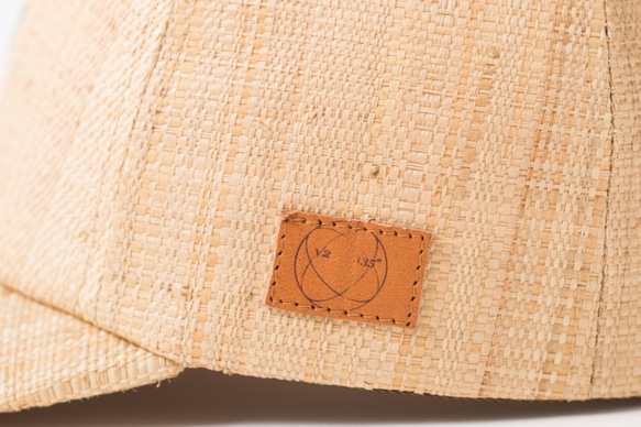 【降價】清爽感出眾！可愛的老虎圖案帽子由天然材料拉菲草製成。兒童尺碼。 (17SSS-011) 第3張的照片
