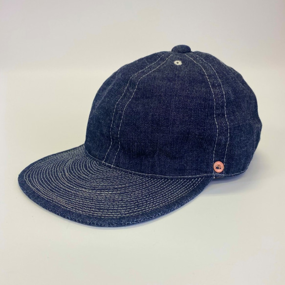 17SSS-004 使用岡山產布邊牛仔布（10 盎司）的複古風格帽子。兒童尺寸 54 厘米 第1張的照片