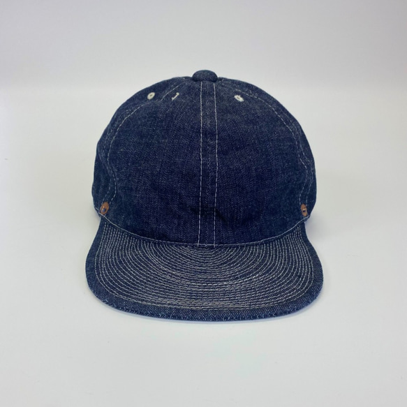 17SSS-004 使用岡山產布邊牛仔布（10 盎司）的複古風格帽子。兒童尺寸 54 厘米 第2張的照片