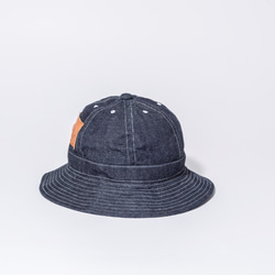 【漲價】使用岡山布邊牛仔布（靛藍）的Metro HAT。兒童尺寸。 (17SSS-006) 第1張的照片