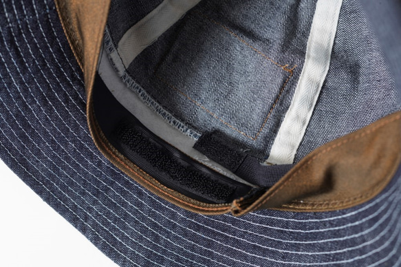 【漲價】使用岡山布邊牛仔布（靛藍）的Metro HAT。兒童尺寸。 (17SSS-006) 第4張的照片