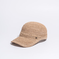 17SSS-001　rafiaカギ編み帽体　CAP　天然の麦わら帽子　キッズサイズ54cm 1枚目の画像