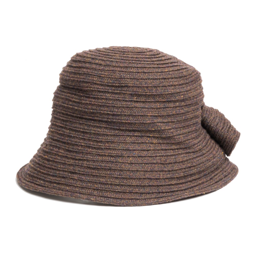 サイズ調整可！軽くてあたたかいクロッシェ（カーキブラウン）17AWN-002