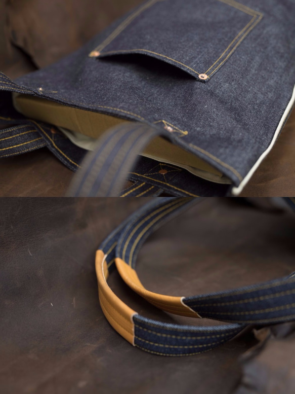 使用岡山生產的“Selvedge Denim”手提包 第3張的照片