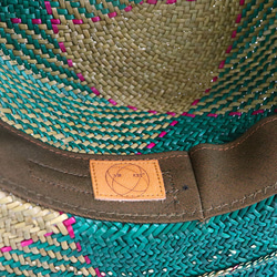 使用貴重滯銷商品的多花紋平底船帽 M 綠色 (18SSS-027) 第5張的照片