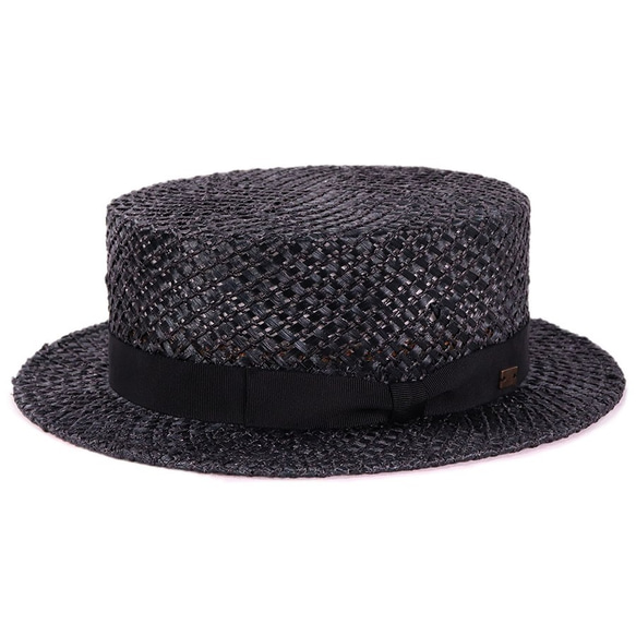 新品未使用タグ付き　細いラタンで編まれた珍しいカンカン帽　Dari Rattan boater5.5 / Dari @dari_hatmaker ラタン（籐）1.25mmを