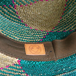 貴重なデッドストックを使用したマルチ柄カンカン帽L ピンク(18SSS-027) 5枚目の画像
