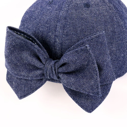 使用岡山牛仔布的蝴蝶結帽 (18SSS-030) 第4張的照片