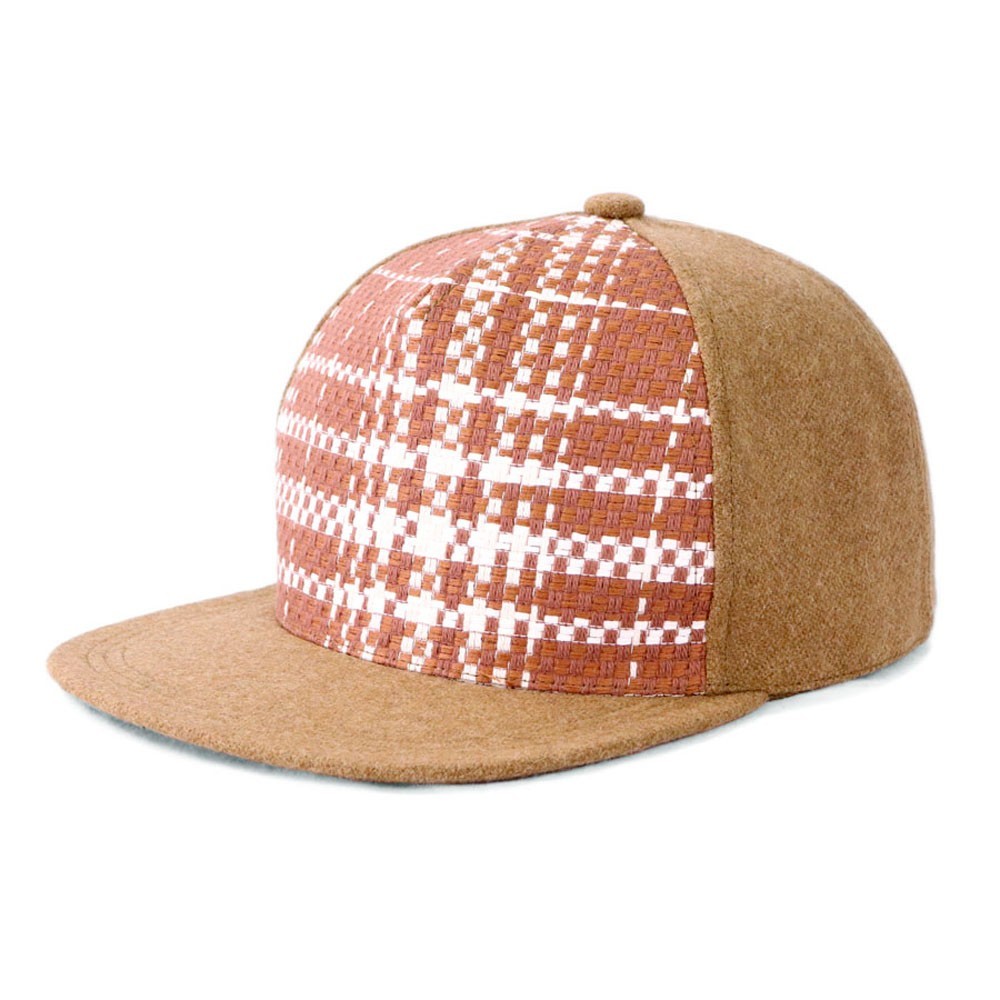 めずらしいギマ素材を使用!ツイードメルトンキャップ キャメル(18AWS-003)