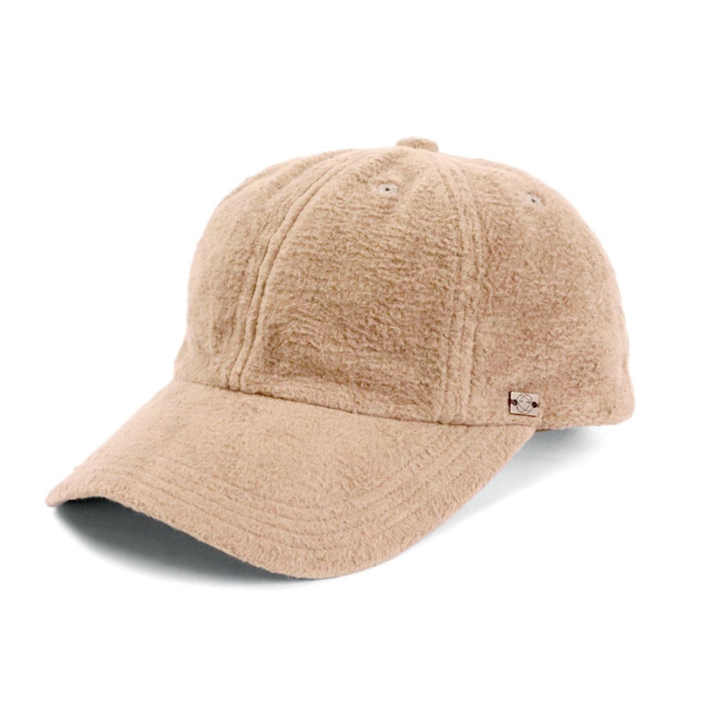 古着のようなヴィンテージ感!起毛コットンローキャップ キャメル(18AWS-012)