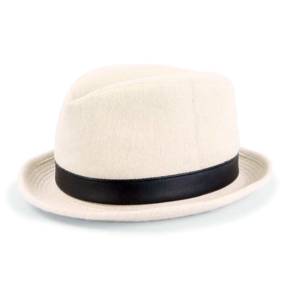 冬におすすめの快適素材!麻ウールの中折れハット ベージュ(18AWS-013)