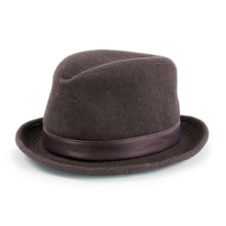 冬天推薦舒適的材料！麻羊毛氈帽棕色（18AWS-013） 第1張的照片
