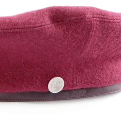 推薦用於冬天的舒適材料！亞麻羊毛軍用貝雷帽棕色（18AWS-014） 第4張的照片