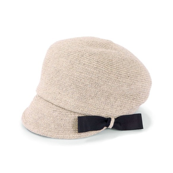 折りたたみOK!！ウールのリボンキャスケット(18AWN-008)