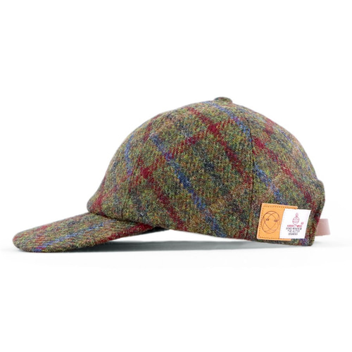ハンドメイド ハリスツイード ワークキャップ バイカラー ハリスツイード100％のワークキャップ ブラック 17AWS-003 帽子