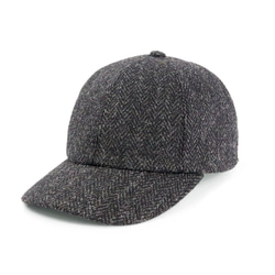 全哈里斯花呢！任何地方都無法模仿的奢華Harris Tweed Cap Black (18AWS-016) 第1張的照片