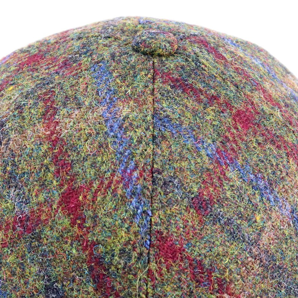 全哈里斯花呢！任何地方都無法模仿的奢華Harris Tweed Cap Black (18AWS-016) 第6張的照片