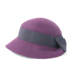 夏天很受歡迎的帽子，更新了冬天的規格！羊毛蛤蜊帽紫色(18AWN-004) 第1張的照片