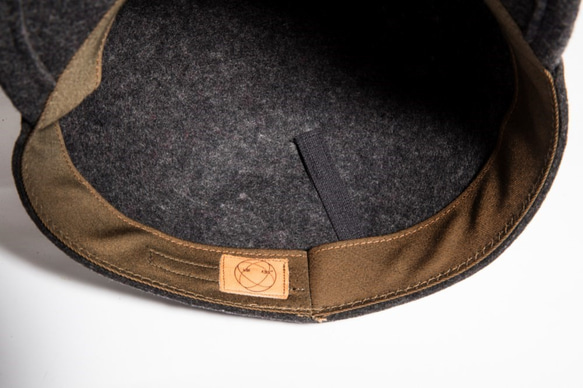 [降價]用一張氈製成的簡單的低帽卡其色L（16AWS-009） 第6張的照片