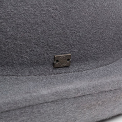 長款羊毛材質不對稱軟呢帽米色 (17AWN-003) 第2張的照片