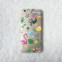 支援各種iPhone 5 6 7 plus  紅鶴 火烈鳥 犀鳥 大嘴鳥 水晶透明果凍 手機殼 軟殼  保護殼 保護套 第2張的照片