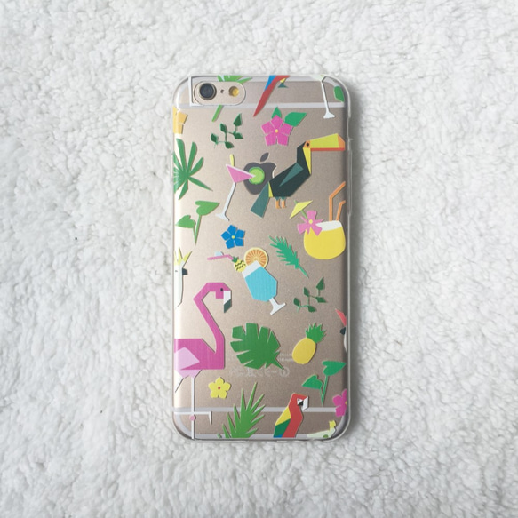 支援各種iPhone 5 6 7 plus  紅鶴 火烈鳥 犀鳥 大嘴鳥 水晶透明果凍 手機殼 軟殼  保護殼 保護套 第2張的照片