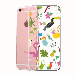 支援各種iPhone 5 6 7 plus  紅鶴 火烈鳥 犀鳥 大嘴鳥 水晶透明果凍 手機殼 軟殼  保護殼 保護套 第3張的照片