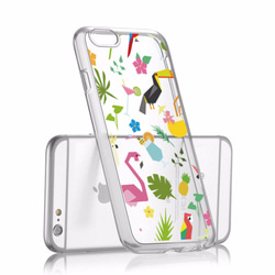 支援各種iPhone 5 6 7 plus  紅鶴 火烈鳥 犀鳥 大嘴鳥 水晶透明果凍 手機殼 軟殼  保護殼 保護套 第4張的照片