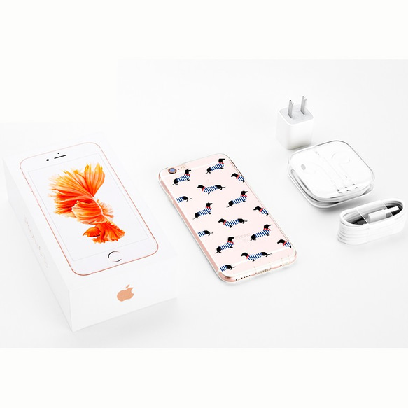 支援各種iPhone 5 6 7 plus臘腸犬 臘腸狗 剪影 水晶透明果凍 手機殼 軟殼  保護殼 保護套 第5張的照片