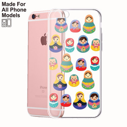 支援各種iPhone 5 6 7 plus俄羅斯 娃娃 透明果凍 手機殼 軟殼  保護殼 保護套 第3張的照片