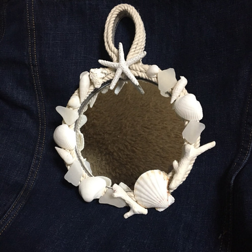 シェルミラー☆海の貝殻の鏡☆ 手鏡 my's 通販 3431258｜Creema(クリーマ)